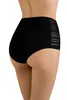 A woman's lower body wearing black high-waisted underwear, shown from the side. Podgląd zdjęcia produktu