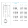 Rohrdoppelnippel 1/2" Zoll 21,3 x 500mm DN15 Rohrnippel Produktbild-Vorschau 5