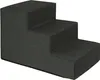 A three-step pet stair made of dark gray fabric. Produktbild-Vorschau