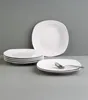 Dessertteller - Weiß - 19,5 x 19,5 cm - Porzellan - eckige Produktbild-Vorschau 3