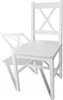 vidaXL Sedie da pranzo 4 pz. Legno di pino bianco Anteprima dell’immagine prodotto 8