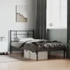 The Living Store Bettgestell mit Kopfteil Metall Schwarz Produktbild-Vorschau 4