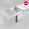 A close-up view of a white pull-out kitchen bin system with two gray bins and lids, set against a light gray background. Náhled obrázku produktu