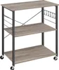 VASAGLE Küchenwagen mit 3 Ebenen, 6 Haken, 40 x 80 x 89 cm, Produktbild-Vorschau 1