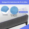 Frottee Spannbettlaken 140x200 cm Hellblau, Baumwolle Produktbild-Vorschau 7