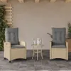 vidaXL Gartensessel Kissen 2Stk. Verstellbar Beigemischung Produktbild-Vorschau 2