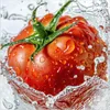 Küchenrückwand Spritzschutz Glas mit Motiv Tomate im Wasser Produktbild-Vorschau 3