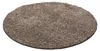 Tapis pour salon, à poils longs, couleur moka, forme ronde, Voir les images du produit 1