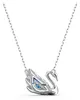 Swarovski Halskette Damen Dancing Swan Blau Rhodiniert Produktbild-Vorschau 5