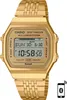 A close-up studio shot of a gold Casio digital watch with a metal band, displayed against a white background. Produktbild-Vorschau