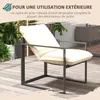 Outsunny Salon de jardin extérieur 4 pièces pour 4 Voir les images du produit 6