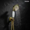 PaulGurkes Handbrause mit Schlauch Gold Nostalgie Retro Produktbild-Vorschau 1