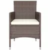 vidaXL Set di 4 sedie e sgabelli da giardino in rattan Anteprima dell’immagine prodotto 4