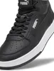 A close-up, studio shot of a black Puma high-top sneaker with white accents. Podgląd zdjęcia produktu
