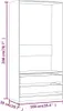 vidaXL Szafa dąb wędzony 100x50x200 cm materiał Podgląd zdjęcia produktu 13