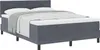 vidaXL Boxspringbett mit Matratze Dunkelgrau 160 x 200 cm Produktbild-Vorschau 1