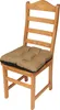 A wooden chair with a beige seat cushion. Produktbild-Vorschau