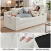 2-in-1 Cord Schlafsofa mit Schlaffunktion, Getränkehaltern Produktbild-Vorschau 4