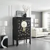 Fine Asianliving Armoire de mariage chinois Onyx Noir Peint Voir les images du produit 3