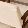 Poltrona scandinava bouclé in legno di hevea tinto noce Anteprima dell’immagine prodotto 5