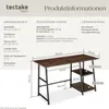 A diagram showing the dimensions and technical specifications of a desk. Náhled obrázku produktu
