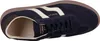 A top-down view of a navy blue Gant sneaker with white stripes. Anteprima dell’immagine prodotto