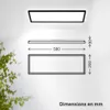 Plafonnier LED salle de bain projections d'eau plat, noir Voir les images du produit 5