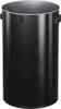 A black cylindrical trash can with handles on the sides and a button on the front. Podgląd zdjęcia produktu