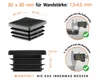 Lamellenstopfen für Vierkantrohr 80x80 mm Schwarz 10 Stück Produktbild-Vorschau 2