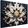 Leinwandbild 3D-Blumen 120x80 Feeby Blau bild für die wand Produktbild-Vorschau 1