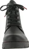 Front view of a black lace-up boot. Produktbild-Vorschau