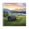 DEQORI Glasbild Echtglas 50x50 cm 'Morgen am Geroldsee' Produktbild-Vorschau 2
