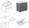 Waschtisch mit Unterschrank 60 cm Smiley Badmöbel Set Produktbild-Vorschau 7