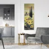 Toile « Tournesols devant une maison » 30 x 90 Feeby Jaune Voir les images du produit 2