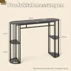 Barový stůl COSTWAY s úložným prostorem, 150 cm vysoký Náhled obrázku produktu 2
