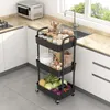 Carrello da cucina multifunzionale a 3 ripiani con maniglia Anteprima dell’immagine prodotto 6