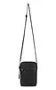 A black reporter bag with a strap, hanging against a white background. Anteprima dell’immagine prodotto
