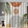 Sprchový závěs 240x200cm Vzor listů, vodoodpudivý, Náhled obrázku produktu 8