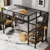 Letto a castello Merax 90×200 cm con scrivania e armadio, Anteprima dell’immagine prodotto 3