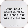 Mr. & Mrs. Panda Tischuntersetzer Spruch Ehefrau Chaos - Produktbild-Vorschau 1