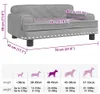 vidaXL Hundebett Hellgrau 70x45x30 cm Samt Produktbild-Vorschau 7