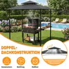 TRMLBE Pavillon de jardin pour barbecue, gris. Pavillon de Voir les images du produit 3