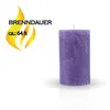 Rustikale Stumpenkerze "Lila" Ø7cm x 12cm - vers. Farben / Produktbild-Vorschau 2