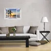 Wallario Poster mit Fenster-Illusion: Palme am Strand - Produktbild-Vorschau 3