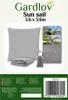 GARDLOV 23164 Sonnensegel 3,6x3,6 m grau Produktbild-Vorschau 15