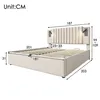 A diagram of a bed with dimensions indicated. Náhled obrázku produktu