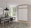 A dining room with a table, chairs, and a wardrobe. Náhled obrázku produktu