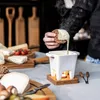 Elegancki zestaw do fondue mini z podgrzewaczem, biały Podgląd zdjęcia produktu 8