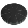 A black circular activated carbon filter with segmented lines. Produktbild-Vorschau