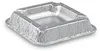 100x Alu Aschenbecher aus kräftigem Aluminium eckig 12,6 x Produktbild-Vorschau 1